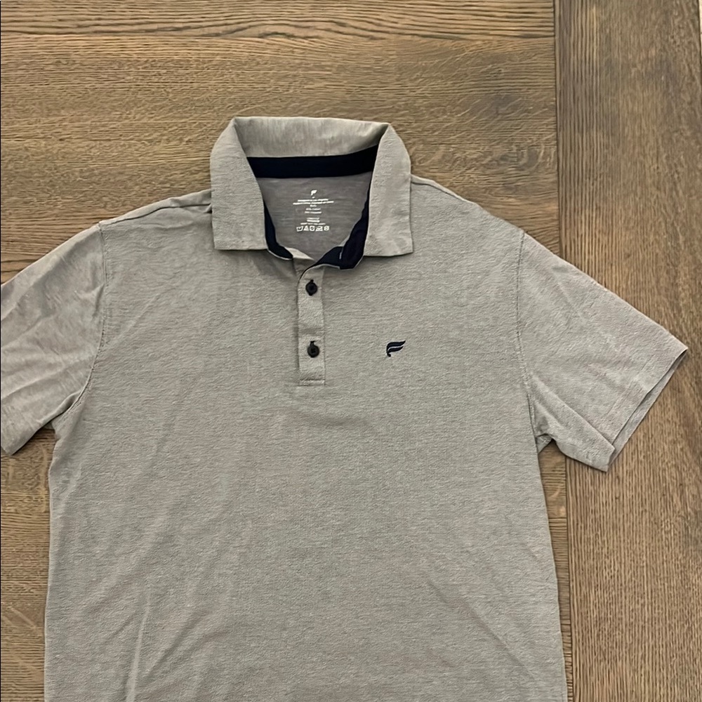 Fabletics Men's Gray Polo Shirt